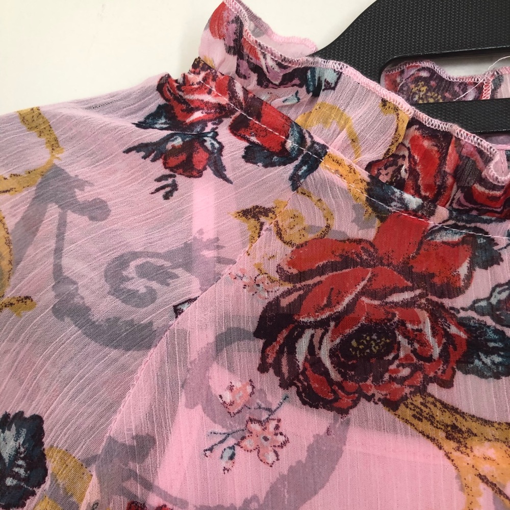 ART CLASS SHEER FLORAL DRESS WITH SLIP 10/12 - Picture 6 of 9